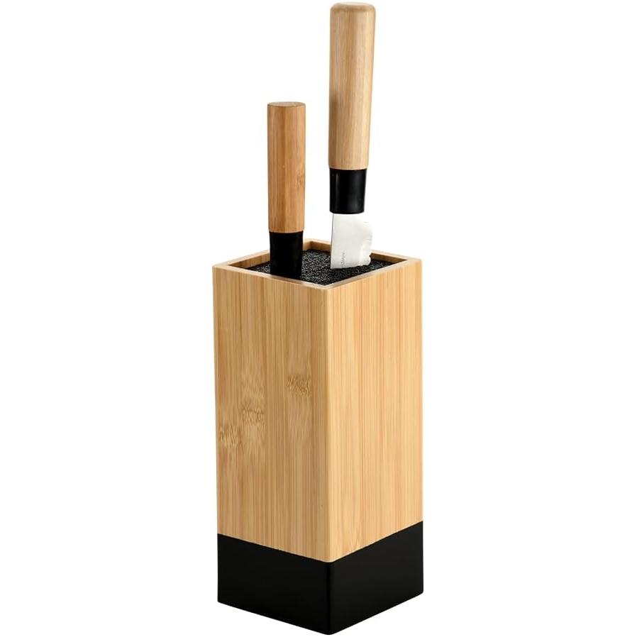 Kesper Braun/Schwarz Messerblock Aus Bambus, Messerblock,