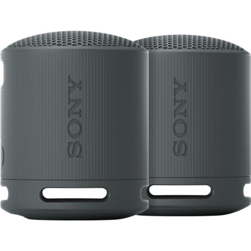Sony SRS-XB100 Duo Pack (16 h, Akkubetrieb, Stromversorgung über USB), Bluetooth Lautsprecher, Schwa