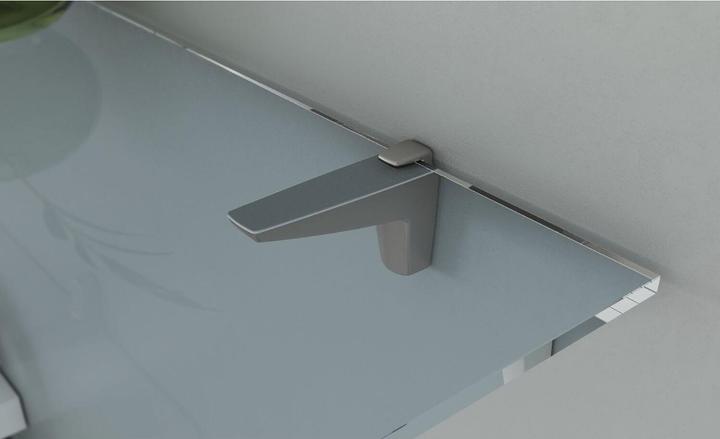 Actual product image Italiana Ferramenta Italiana wall bracket Moon clamp support 4-25mm for shelves, black matt