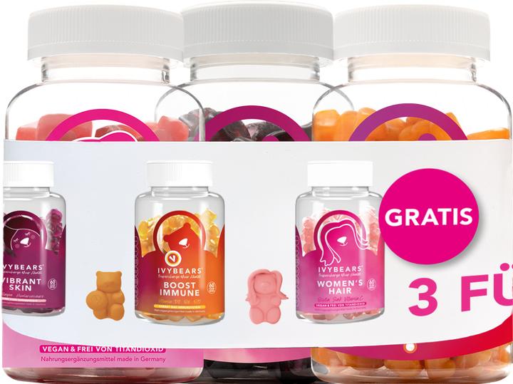 Actual product image IVYBears Supercharge Trio (Gummies, 450 g)