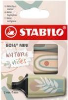 Image du produit STABILO Boss Mini Naturevibes Étui de 5 pièces (Vert terre, Sienne, Boue verte, gris chaud, Beige, 5 mm, 5 x)