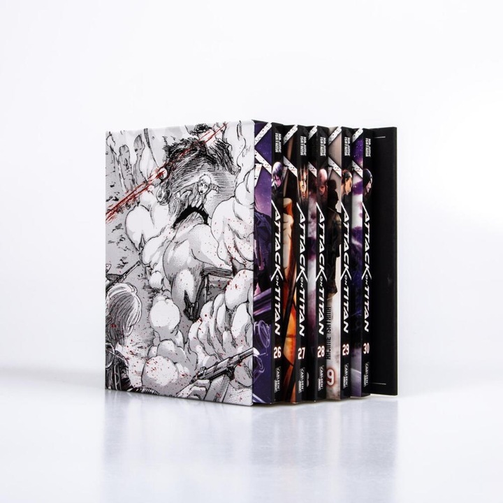 Actual product image Attack on Titan, Bände 26-30 im Sammelschuber mit Extra (German, Hajime Isayama, 2020)