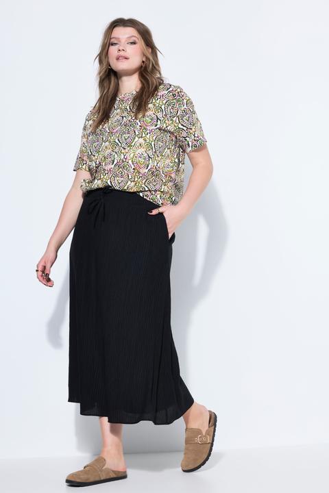 Image du produit Studio Untold Jupe longue évasée texturée, taille élastiquée (54, 56)