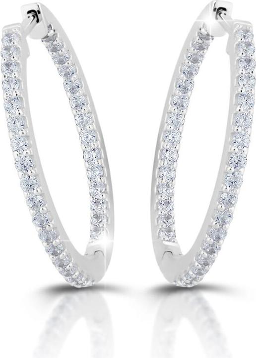 Produktbild Modesi Elegant silver hoop earrings M02121 - Diameter: 2.9 cm (Silber)