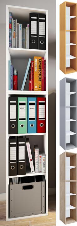 Actual product image VCM Wood office cabinet filing rack Lona l 5 compartments (35 x 37 x 183 cm)