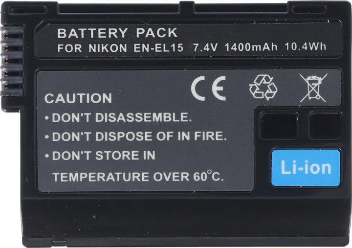 Produktbild AccuCell Akku Nikon EN-EL15, CoolPix D800, D800E, D7000, V1, D7200 (Akku)