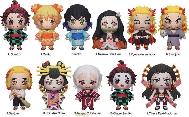 Immagine prodotto Monogram Int. Demon Slayer: Kimetsu no Yaiba 3D PVC-Taschenanhänger Series 5 Display (24)
