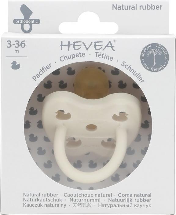 Actual product image Hevea Natural rubber soother - duck, orthodontic (from 3 months), Snow White (up to 3 M.)