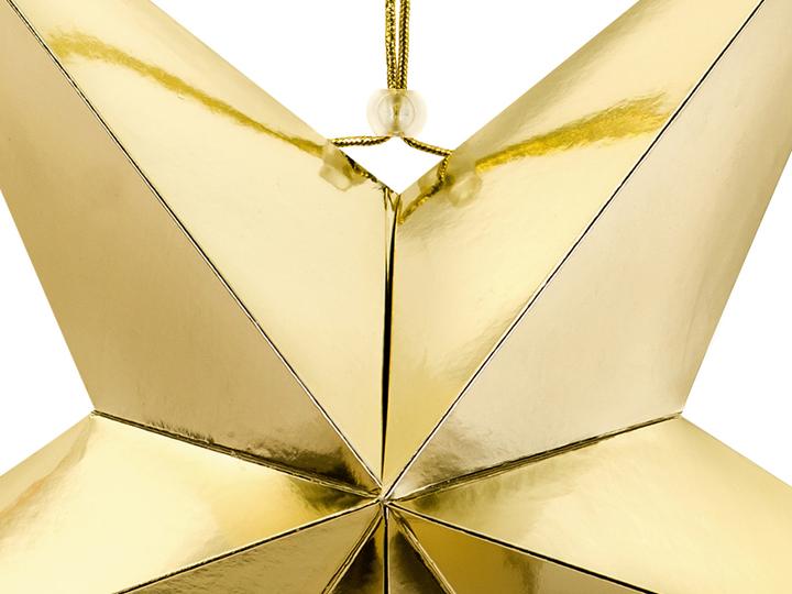 Actual product image Partydeco Paper star, 70cm, gold (1 pkt / 1 pc.) (1 pcs.)