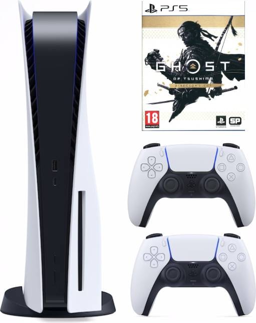 Produktbild Sony Playstation 5 + DualSense Wireless-Controller + Ghost of Tsushima Director’s Cut