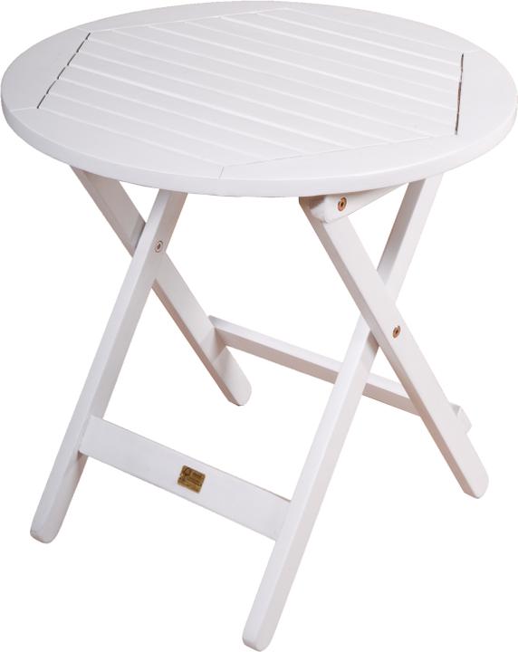 Garden Pleasure Table de jardin Mesa blanche ronde 50,0 x 50,0 x 50,0 cm (50 cm)