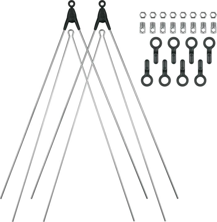 SKS Brace set Bluemels Basic & Stripes 26/28" 365 mm incl. mounting silver (Mudguard set)