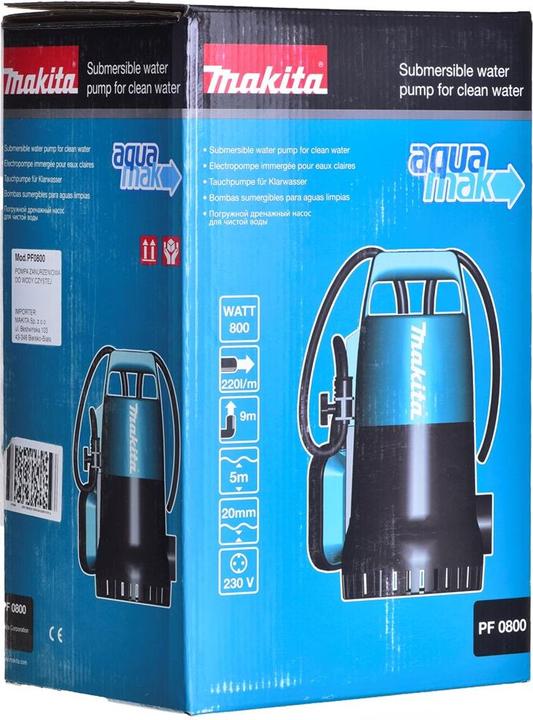 Actual product image Makita PF0800 Submersible pump /h (Flow pump)