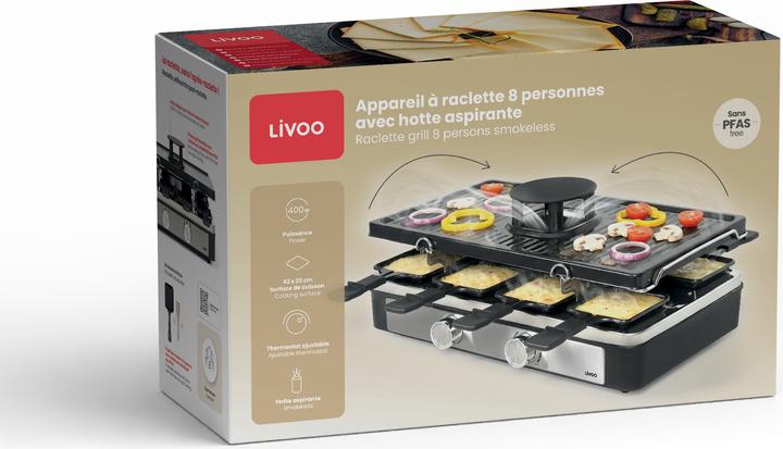 Produktbild Livoo Raclette-Grill für 8 Personen, rauchfrei