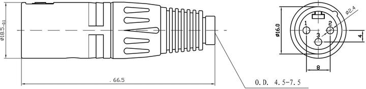 Produktbild Bemero XLR Stecker BC1001NI-M