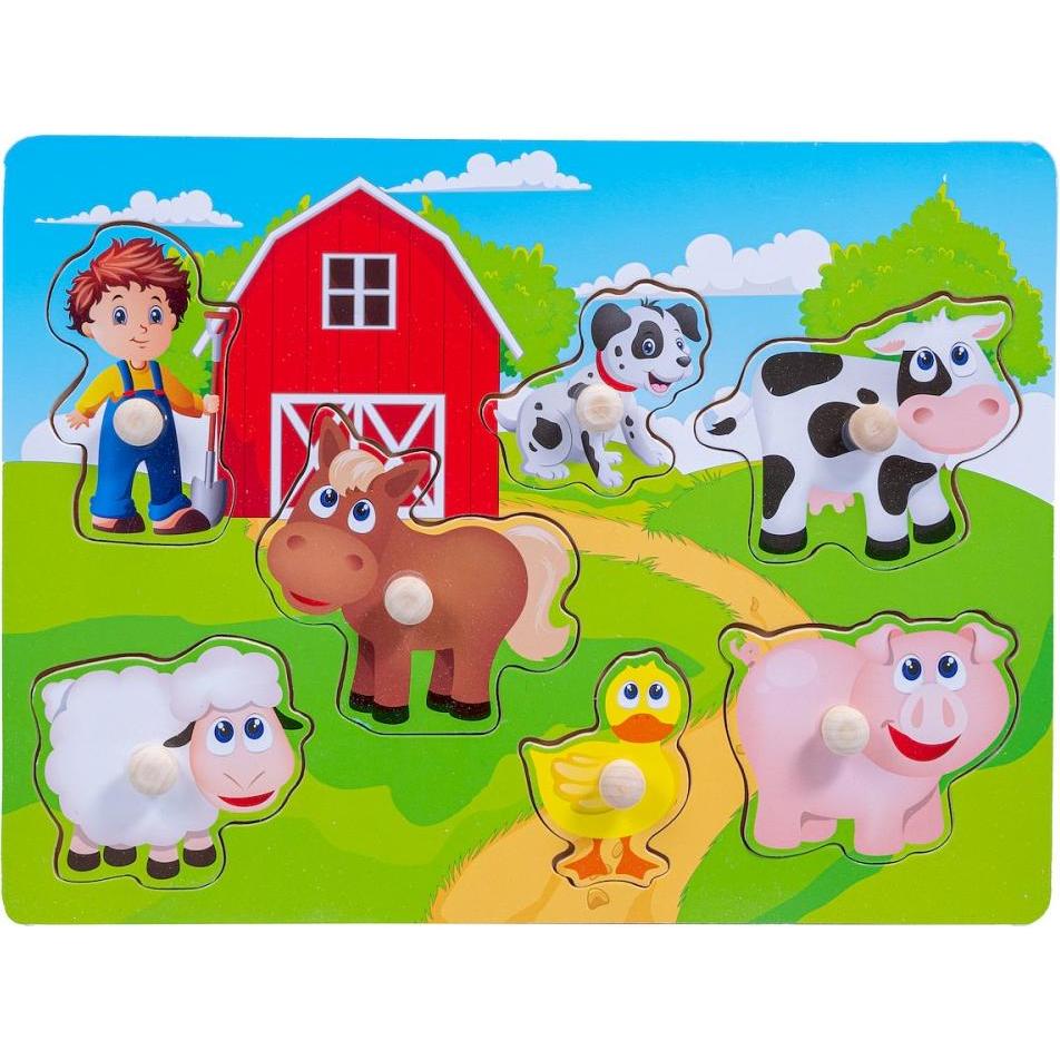 Thumbnail - Smily Spielen Spielen Holzbauernhof-Puzzle 7 El (7 Teile)