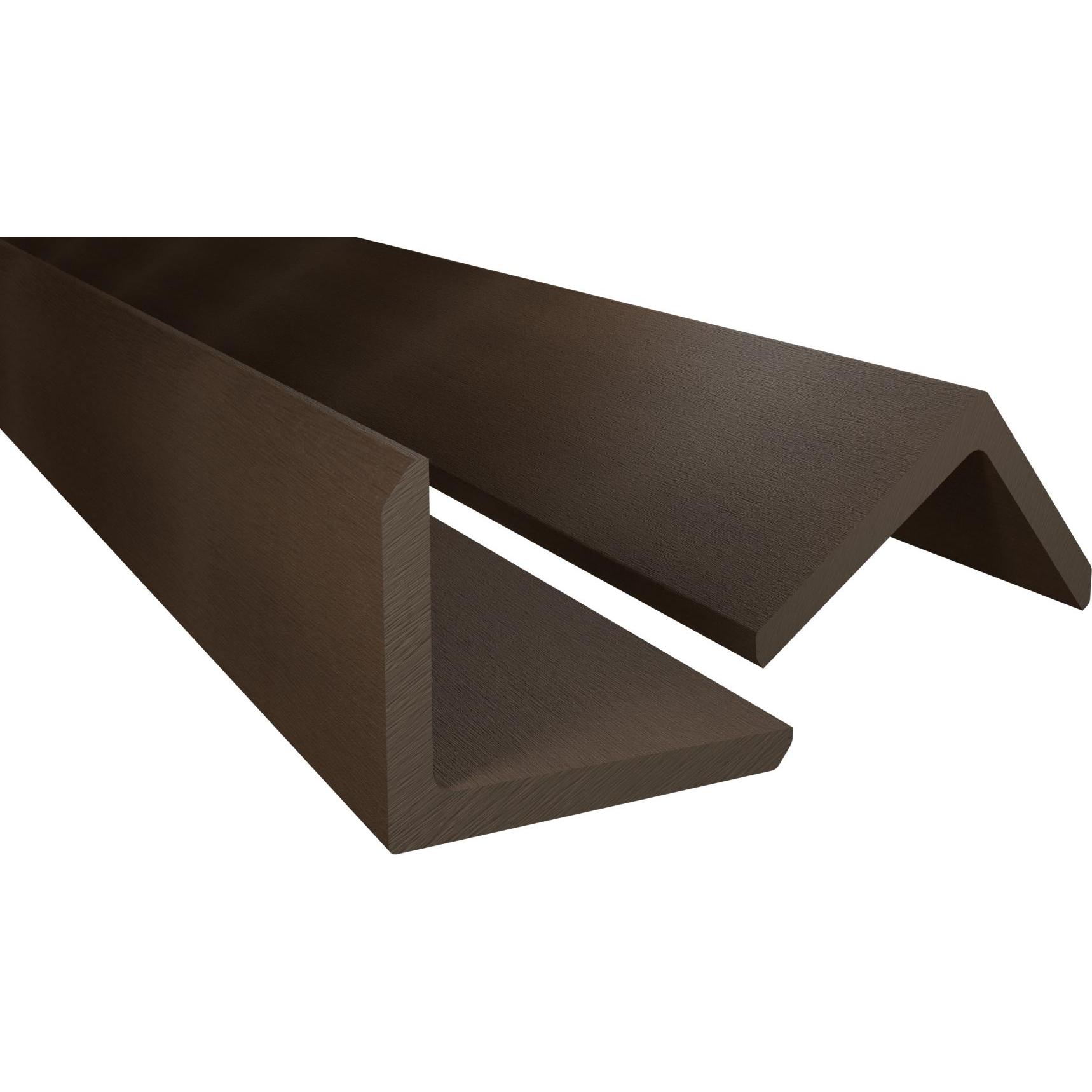 Endorphin, Gartenbodenbelag,  WPC Abschlussleisten 5er Set Braun 220cm Winkelprofil 5,5 x 4,5cm (5 x)