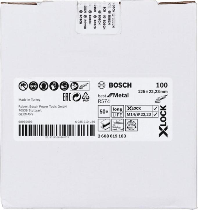 Produktbild Bosch Professional Zubehör PRO R574 X-Lock Fiberscheibe, 125 mm, G100 (100)