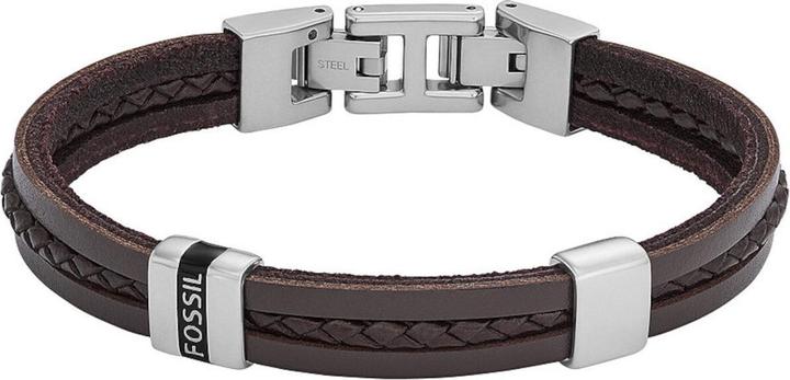 Immagine prodotto Fossil Bracciale gioiello (21.30 cm, Cuoio, Acciaio inossidabile)