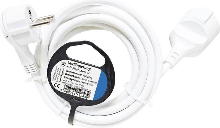 Image du produit Kopp Extension lead flat schuko plug white 5m (5 m, CEE 7/3)
