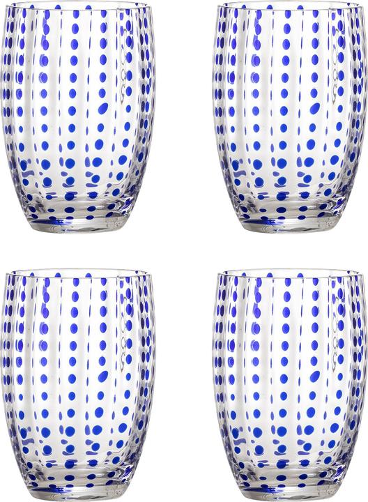 Bloomingville - Brinley Drinking Glass - Blue (4 x)