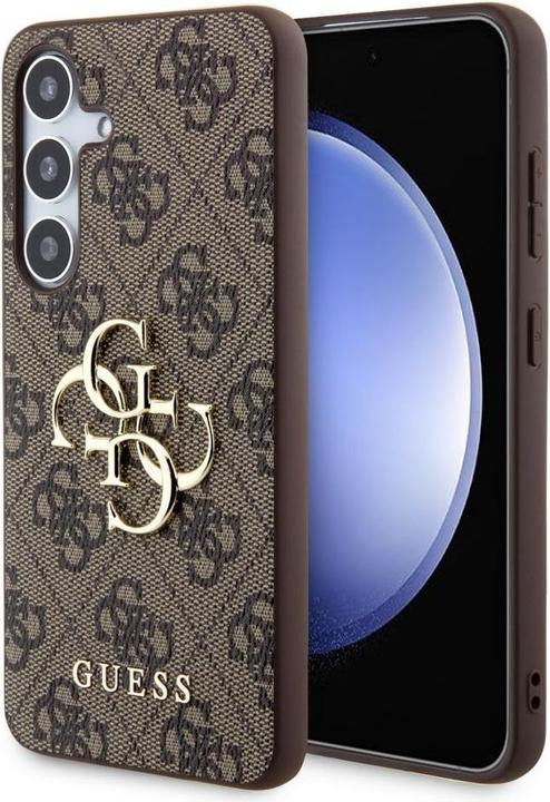 Actual product image Guess PU 4G Metal Logo Case- brown (Samsung Galaxy S24)