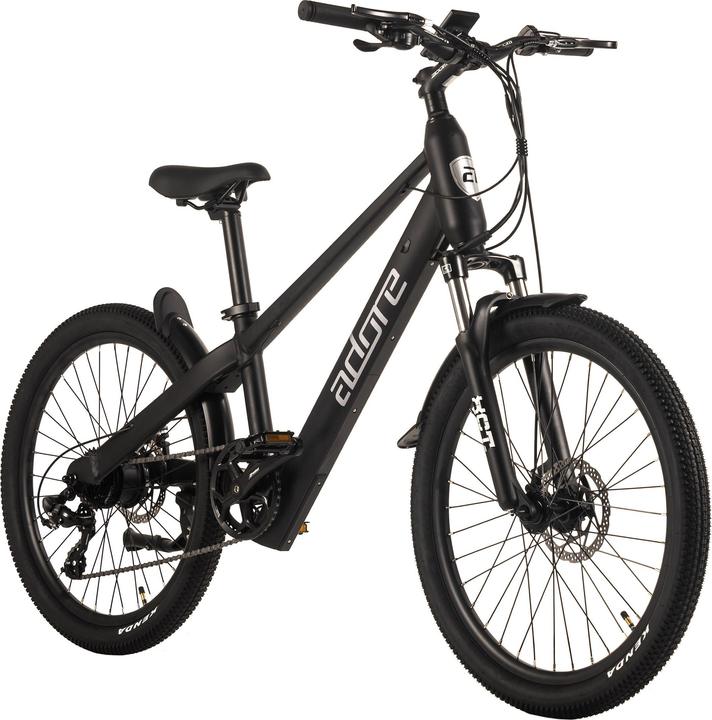 Actual product image Adore E-bike for children 24" aluminium kids city bike KS-240 rear motor 45NM / 10.4Ah Pitch Black (30 cm)