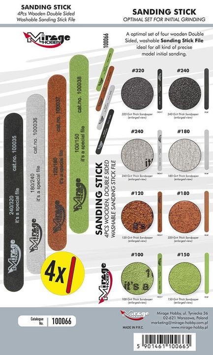 Mirage Hobby SET DI SABBIATURA MIRAGE OPTIMAL (4pz/8 STAGES)