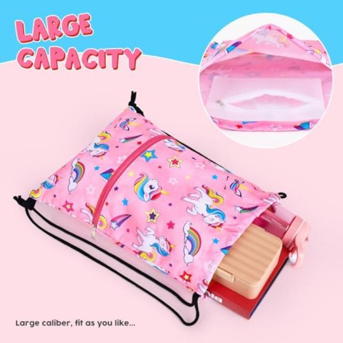 Produktbild Only-Bags.Store Turnbeutel mit Kordelzug für Kinder - Sportbeutel Wasserdichter Beutel mit Kordelzug