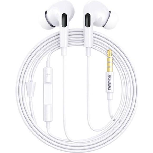 Remax Earphones RM-533, 3.5 mini jack, 1.2m (white), Kopfhörer, Weiss