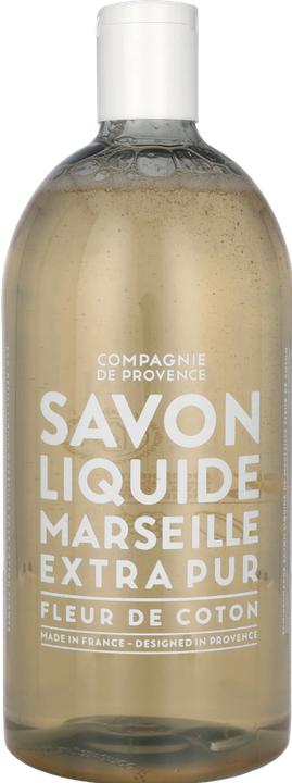 Produktbild La Compagnie de Provence Cotton Flower Liquid Soap 1000ml Refill Size Floral Delicate and Powdery Fragrance (Handseife Nachfüllpackung, 1000 ml)