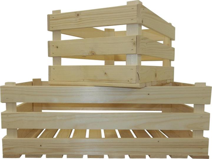 Produktbild Natura Punto Holzkisten Harassen 2er Set natur (42 cm, 2x)