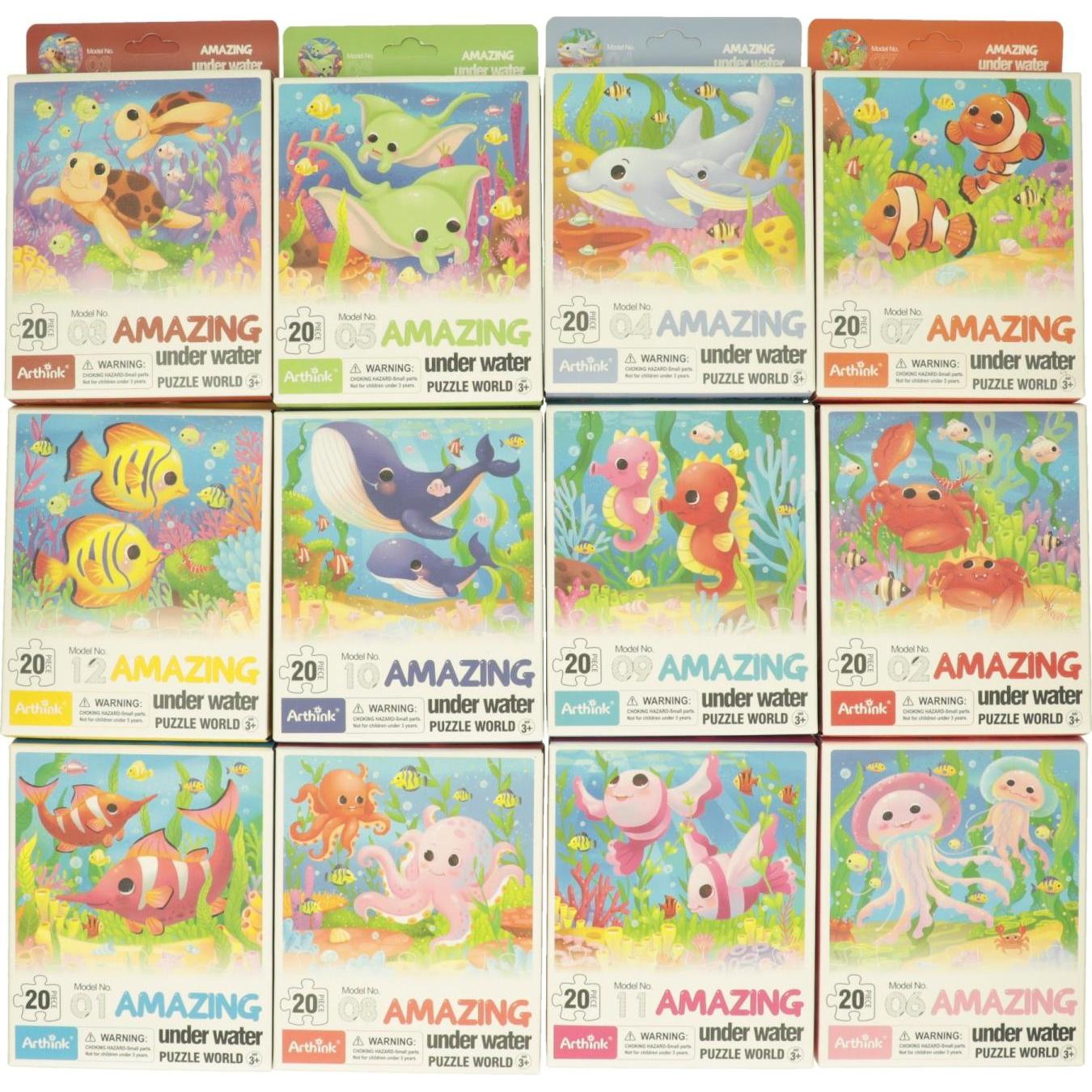 Thumbnail - Minipuzzle Unterwasserwelt, 20 Teile (20 Teile)