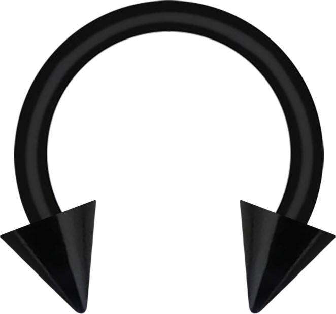 Immagine prodotto Star Piercing Micro Circular Barbell nero con due coni (senza ottone, Materiale sintetico)