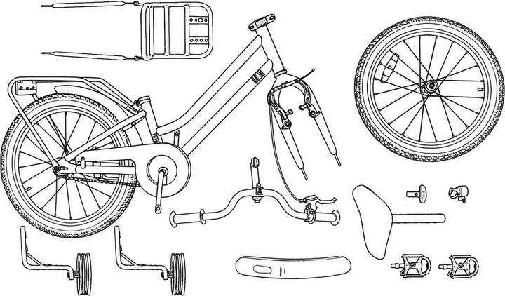 Produktbild vidaXL Kinderfahrrad (14")