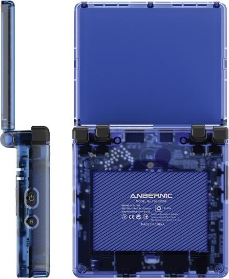 Productafbeelding Anbernic Konsola RG35XXSP niebieski transparant/translucent blauw