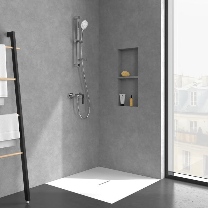 Actual product image Villeroy & Boch V&B Single-lever shower mixer ARCHITECTURA wall-mounted, 218x130x137mm chrome