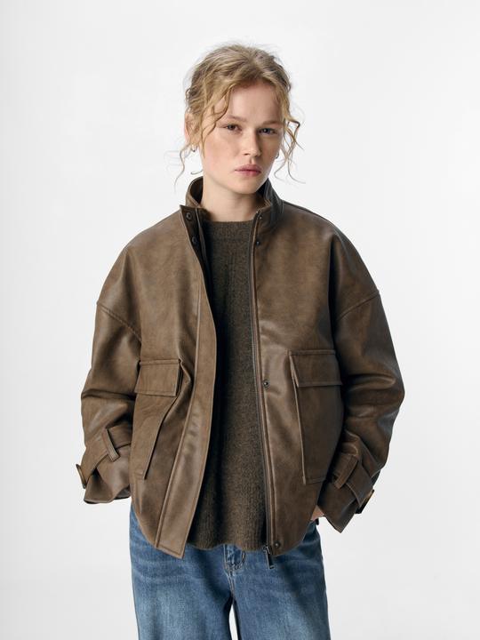 Produktbild Object PU-beschichtete Bikerjacke (38)