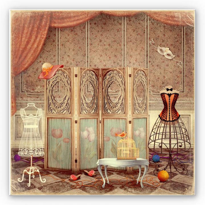Actual product image Trenddeko Dressing room of a princess (50 x 50 cm)