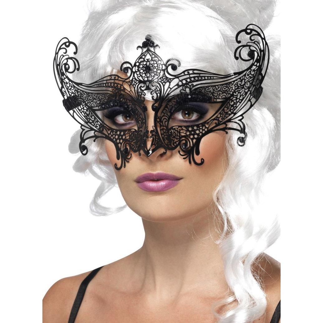 Smiffys Venezianische Farfalla Maske aus Metall