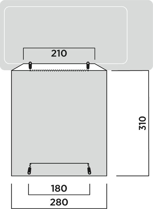 Actual product image Easy Camp Utne Front Tent Attachment 200 cm High (Awning, 8.80 kg)