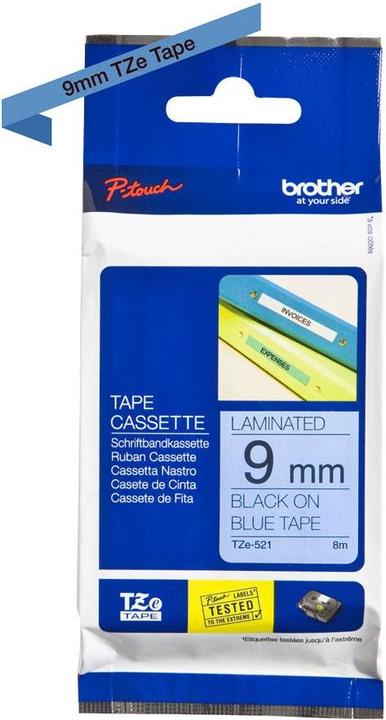 Immagine prodotto Brother TZ521 Nastro laminato (0.90 cm, Blu, Nero)