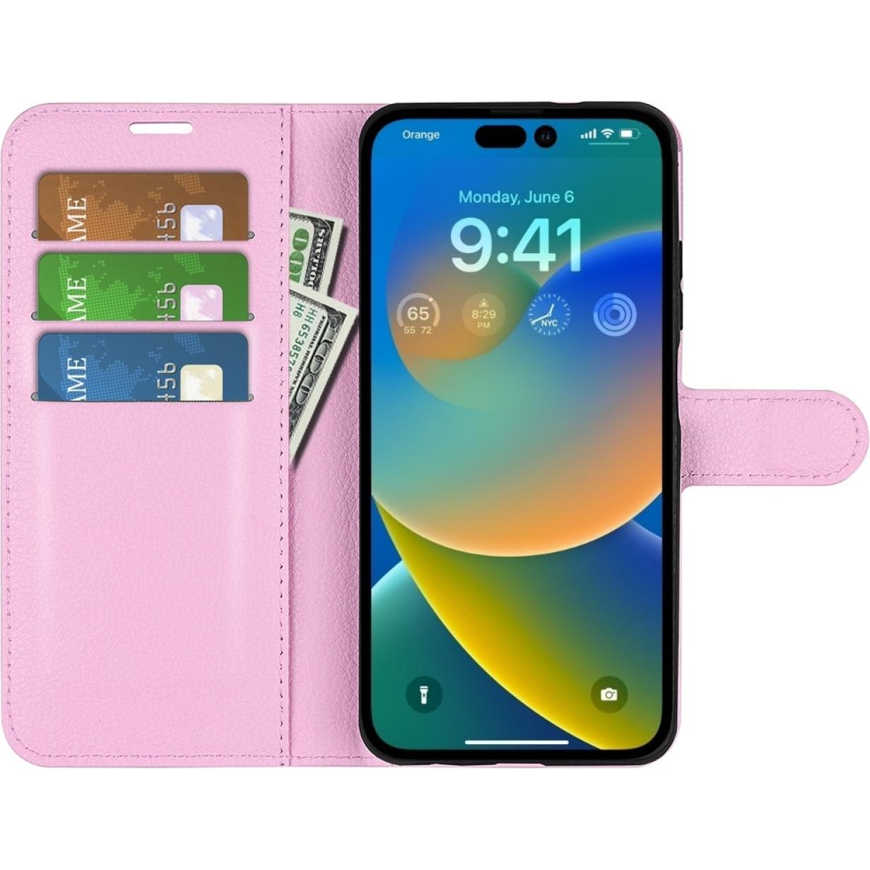 Thumbnail - Screenguard Apple iPhone 14 Pro Max Leather Guard Lederhülle (Apple iPhone 14 Pro Max), Smartphone Hülle, Rosa