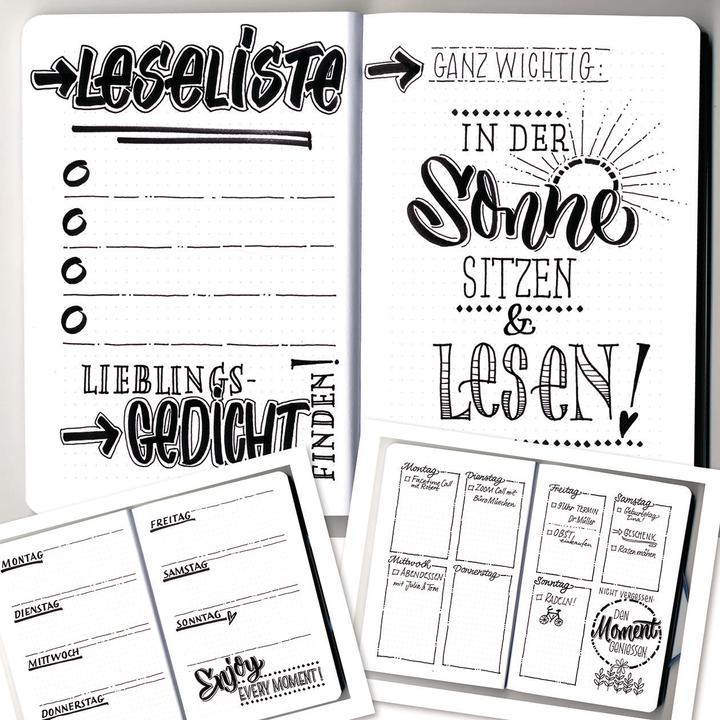 Actual product image Online Black Lettering Set (Black, 5 x)