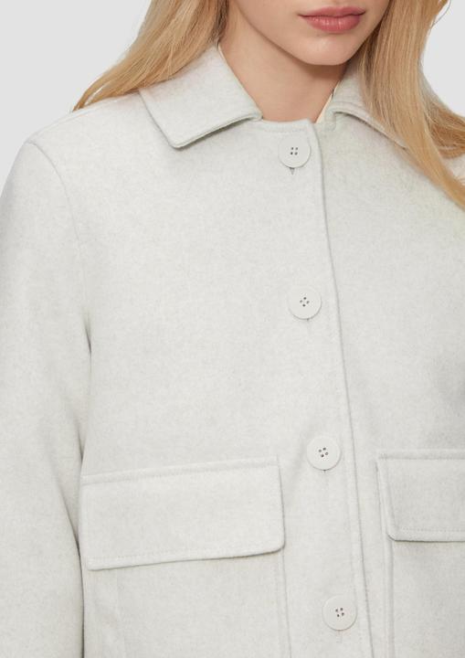 Actual product image S.Oliver Outdoor-Jacke Kurze Jacke in Wolloptik mit aufgesetzten Taschen (M)