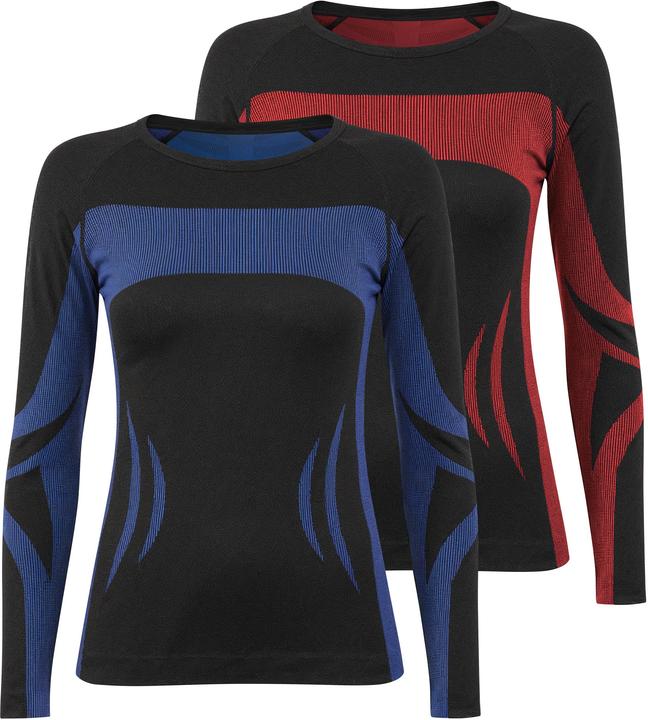 Produktbild Normani 2 x Thermooberteil Langarm Shirt Skiunterwäsche für Damen - 9851 (S, M)