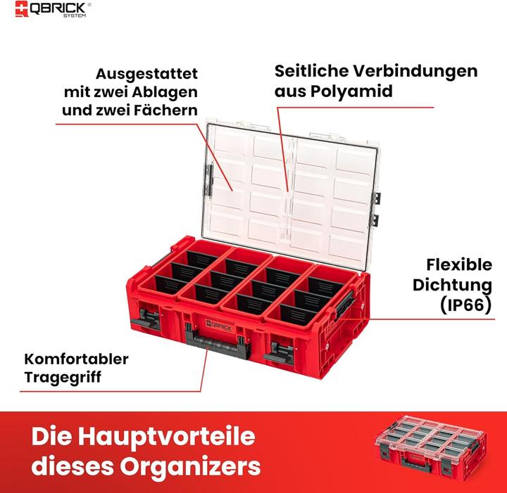 Actual product image Qbrick Large organiser with individual cases and adapter