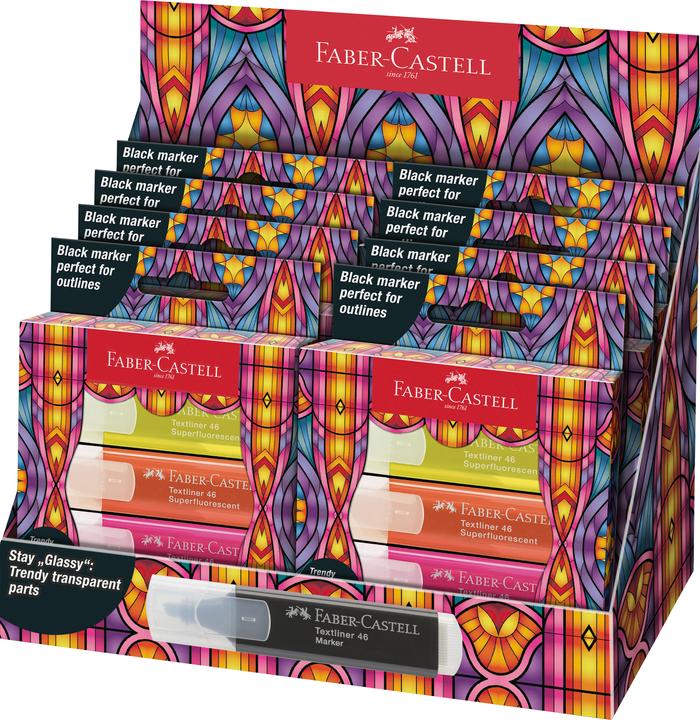 Image du produit Faber-Castell Textmarker Glassy.4er Etuis farbig sortiert im Aufreisskarton (4x)