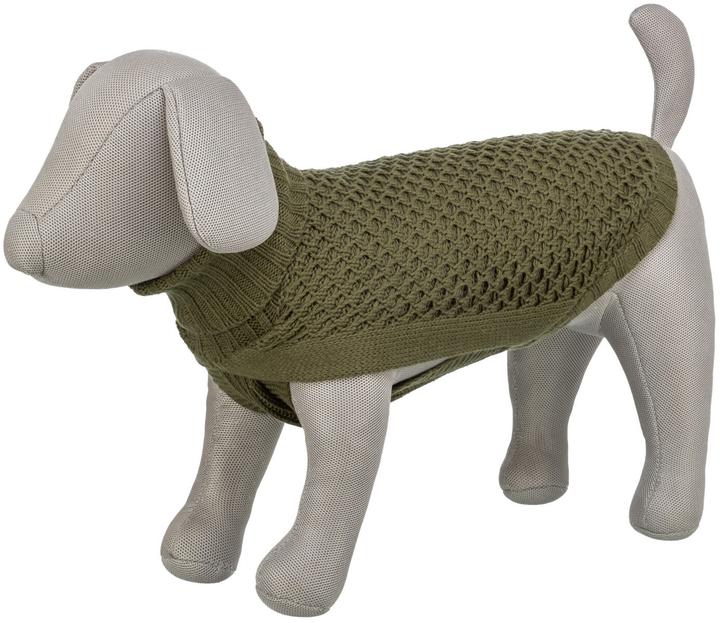 Actual product image Trixie Norwood pullover, XXS: 18 cm, olive green (XXS, Dog jumper)