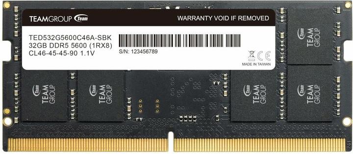 Actual product image Teamgroup MODULO MEMORIA RAM S/O DDR5 32GB PC5600 ELITE (1 x 32GB, 5600 MHz, DDR5 RAM, SO-DIMM)
